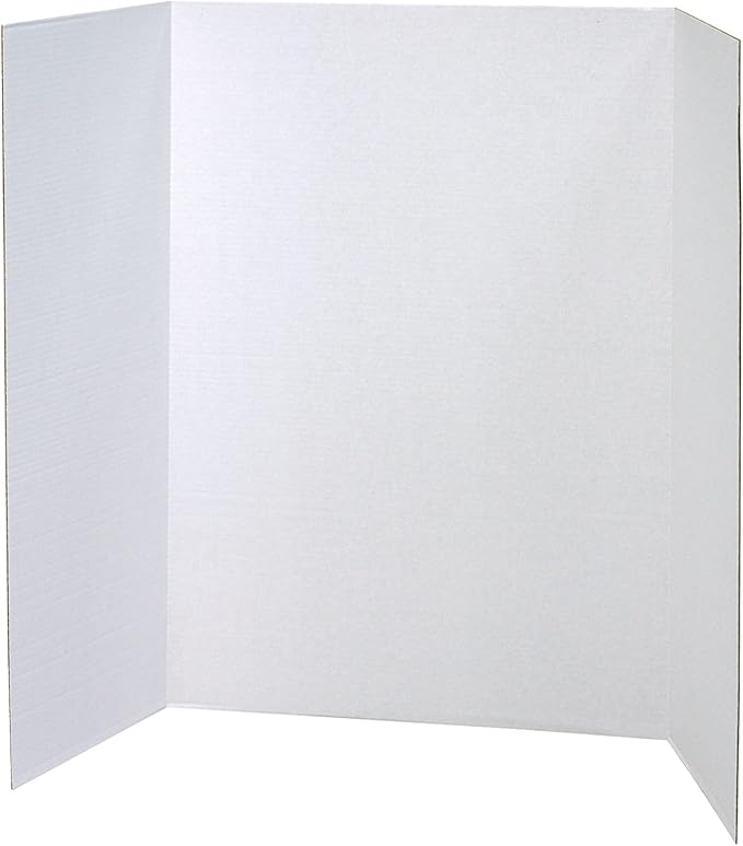 Pacon Presentation Boards P3762, Double Wall, 48" x 36", White, 18 Count