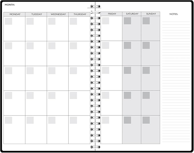 House of Doolittle Non-Dated Monthly & Weekly Planner Calendar - Spiral Bound Organizer - 7 x 11 Inches - Cherry Blossoms Design