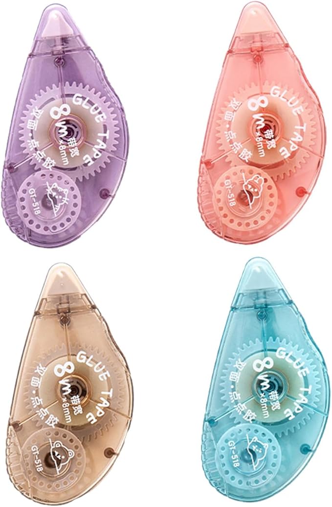 4pcs Correction Tape for Students Dual-sided Correction Tapes Practical Study Tools Aesthetic Office Supplies Mixed Colors