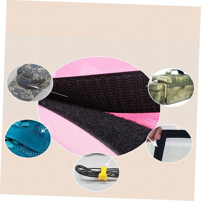 NUOBESTY Sticky Hooks Loop Adhesive Tape 2cm x 5m Durable Woven Nylon -Length Cables Electronics and Furniture