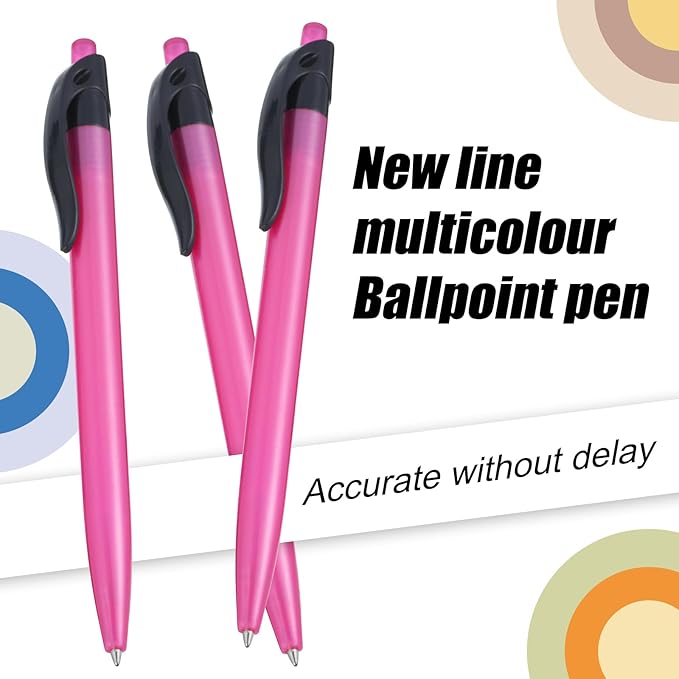 Retractable Red Ballpoint Pen for Smooth Writing 1.0mm Medium Pack of 50 Red Ink Pen, Click Red Pens Bulk with Comfort grip, Idea for Journaling, Planner, Note Taking Office School Supplies