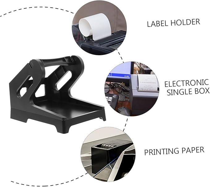 NUOBESTY 1pc External Label Roll Holder Label Paper Stand for Thermal Printers Easy to Assemble Rack for Fan-fold Suitable for Offices Stores and Factories