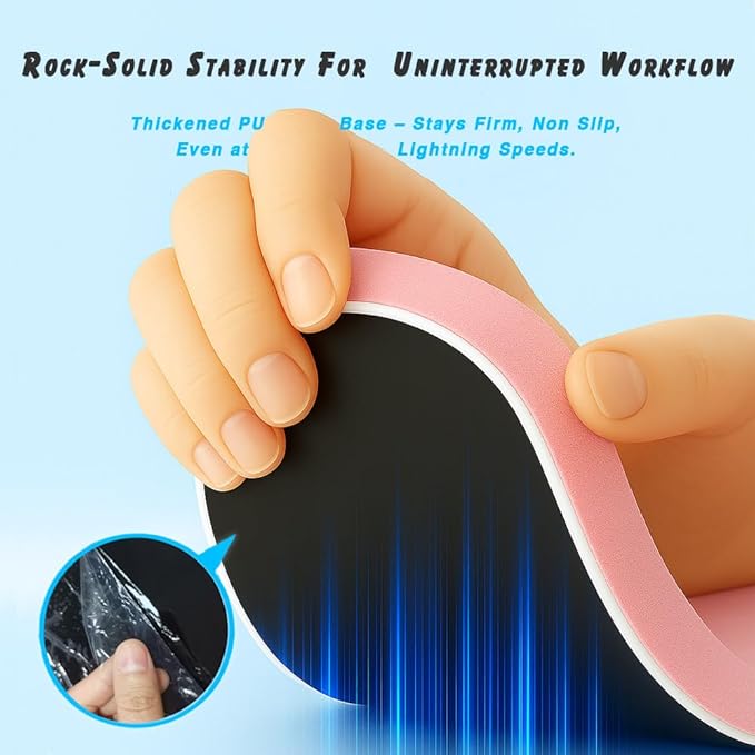 ErgoComfort Gel Wrist Rest Mouse Pad-Ergonomic Office Mousepad with Wrist Support-Non-Slip, Design Desk Accessories Mat for Home&Game Decor (09SiliverSurge Set)
