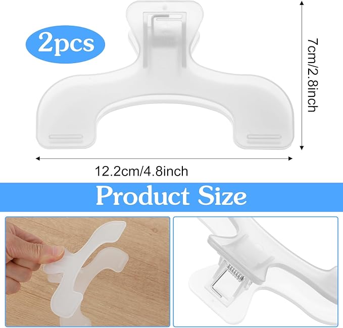 2Pcs Transparent Book Clips, Page Holder Bookmarks to Keep Books Open, Strong Page Holder Clips, Lightweight Reading Accessories for Study, Office & Music Manuscripts
