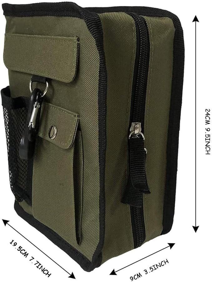 Bible Cover Case for Men Women Army Green Camo Medium Bible Cover with Durable Handle Quilted Carrying Case Prayer Church Scripture Tote Bible Case Scout Book Cover with Compass Carabiner Camouflage
