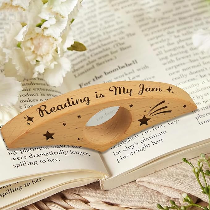 Quimoy Book Page Holder for Reading,Thumb Books Page Holder, Books Reading Accessories Gifts for Book Lovers Teachers Students Friends