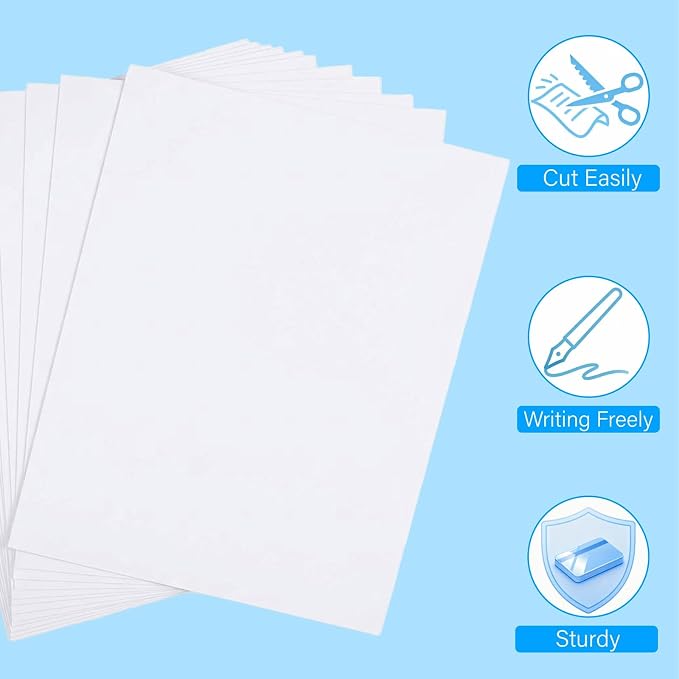 200Pcs Poster Board VinTS 11.7x16.5 Inches White Poster Paper, 230G Thickness Poster Board Bulk, Blank Graphic Display Board for School Arts, Classroom Crafts, exhibits and Notices (Pack of 200)