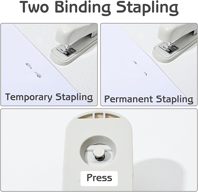 M&G Desktop Staplers, Desk Stapler with 2000 Staples, 25 Sheets Capacity, Metal Office Staplers for School Office Home, No Jam, Non-Slip (Grey)
