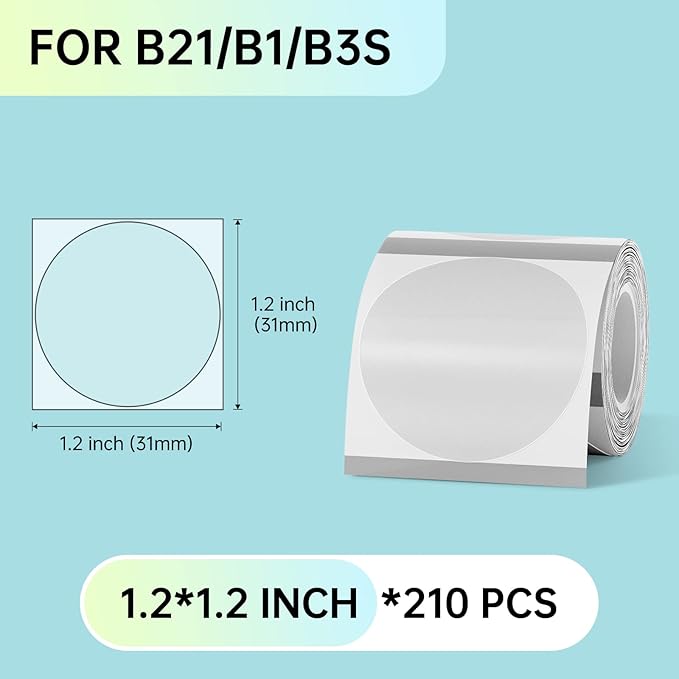 NIIMBOT B21 Black Label Maker and 2 Rolls Tape Bundle
