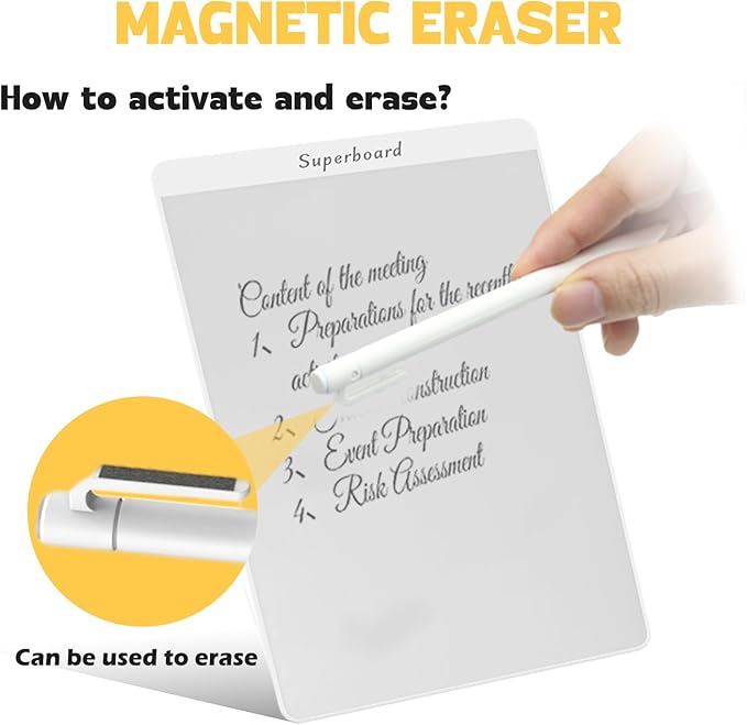 7.5”×5” Innovative Erasable Magnetic Whiteboard with Erase Pen，Eco-Friendly and Durable ，Sketching Memo and Educational Use for Kids and Adults