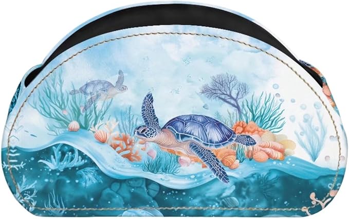 Forchrinse Underwater Sea Turtle Remote Control Holder for Home Office Desk Organizer Home Remote Box Storage,Keep Neat