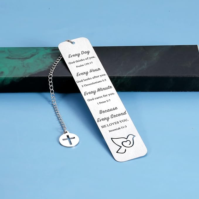 Christian Gifts for Women Inspirational Bible Verse Bookmark for Book Lovers Christmas Gifts for Mom Reading Kids Friends Boys Religious Gifts Pastor Appreciation Gifts Spiritual Easter Basket Stuffer