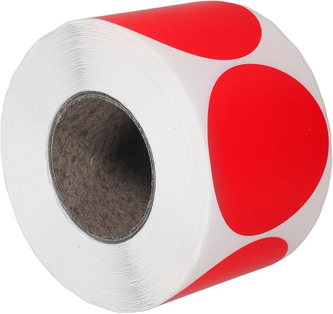 Lurrose 1roll Printable Thermal Label Stickers Self-Adhesive for Inventory Organization and to Write Scan and Use