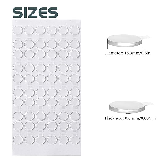 Adhesive Stick dots Two-Sided Sided Mounting Putty Stick Tack for Wall Hanging Crafts Balloons Festival Party Decorations,Clean Removable(0.6"*0.6"-160)