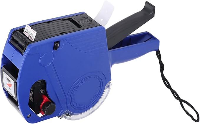 Manual Labeling Machine, 8 Digit Pricing Gun Kit with Price Marking Tool, Spare Ink and Blue Price Marker Labels for Store Pricing