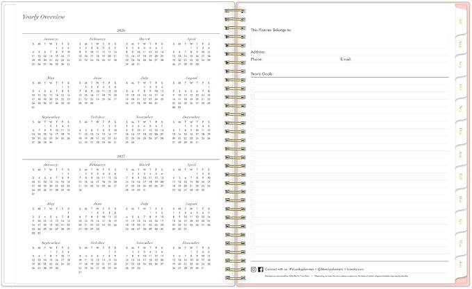 2026-2027 Blue Sky 8" x 11" Academic Year Weekly & Monthly Planner, Plastic Cover, Berry Rose (161384)