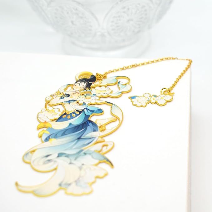 BLBMH Cute Bookmarks Birthday Christmas Gifts for Women Girls Pretty Chinese Anime Book Mark Stocking Stuffers - Dancing Fairies -DF2