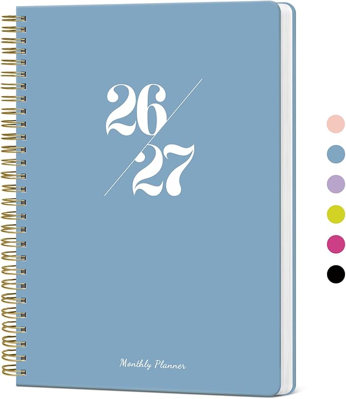 Monthly Planner 2026-2027, 18 Months Calendar Planner 2026-2027, Runs from July 2026 - December 2027, 7" x 10", Perfect for School Office Home Planning - Baby Blue