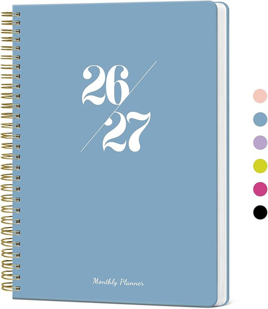 Monthly Planner 2026-2027, 18 Months Calendar Planner 2026-2027, Runs from July 2026 - December 2027, 7" x 10", Perfect for School Office Home Planning - Baby Blue