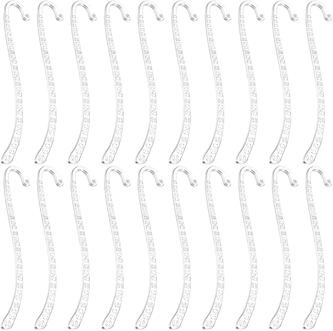 20 Pack Metal Bookmark Hairpin Beading Vintage Hook Carved Antique Tibetan Silver Alloy Embossed Bookmarks with Loop Retro Jewelry Making Charms for Crafting Book Lovers Reading Enthusiasts