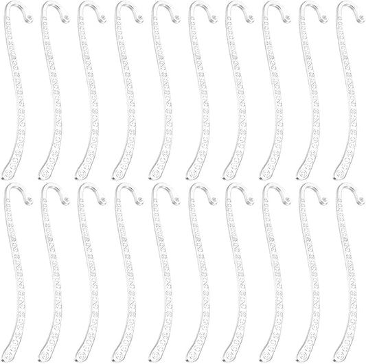 20 Pack Metal Bookmark Hairpin Beading Vintage Hook Carved Antique Tibetan Silver Alloy Embossed Bookmarks with Loop Retro Jewelry Making Charms for Crafting Book Lovers Reading Enthusiasts