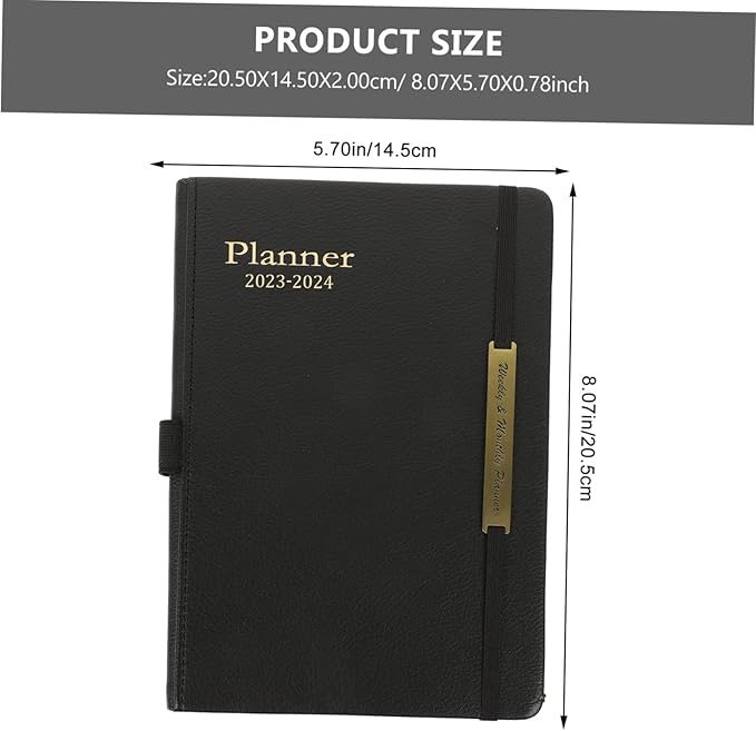 STOBOK 1set Convenient Portable Academic Planner Book Pu Calendar Organizer for Daily Scheduling -do Lists for Home and Office Use