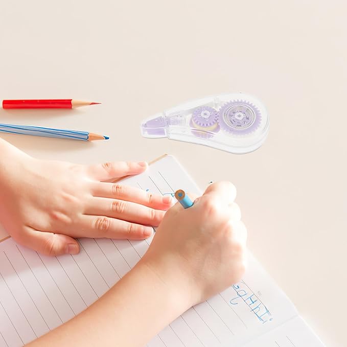 Beavorty Correction Tape Set 10pcs Mini Colorful Adhesive Correction Tapes Large Capacity Practical Stationery for Students School Office Writing Supplies
