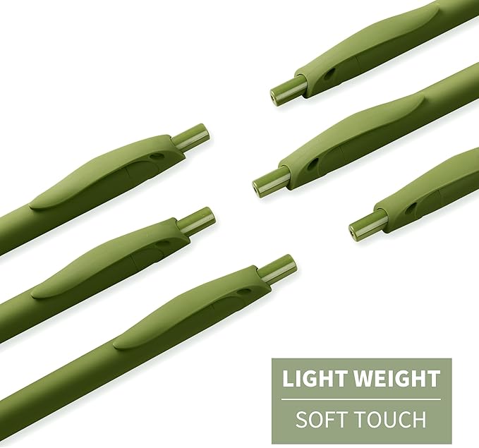 deegtran Pens Bulk, 50 Pack No Bleed Sage Green Click Pen, Wholesale Retractable Ballpoint Pens, Pens Medium Point, Smooth Ink Pen, 1.0MM Sage Green Ink