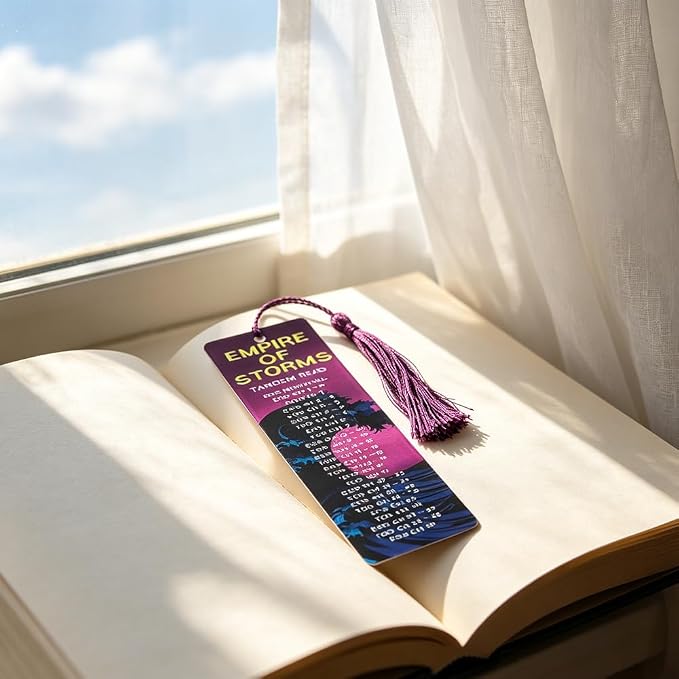2PCS Throne Themes Acrylic Bookmark with Tassel Fantasy Bookmark for Female Readers Novel Lovers Unique Gift for Book Fans (2pcs Acotar B)