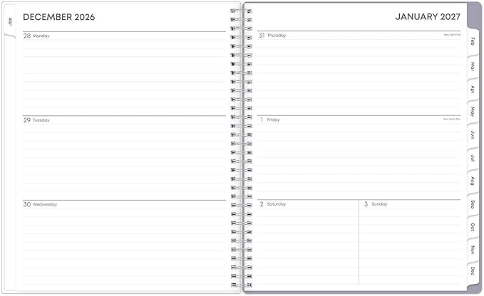 Blue Sky 2027 Weekly and Monthly Planner Calendar, January 2027 - December 2027, 8.5" x 11", Clear Pocket Cover, Laminated Tabs, Durable Twin Wire Binding, Storage Pocket, Laila