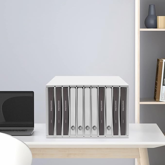 11 Slots Vertical Desktop Sorter, Mail Organizer Vertical File Organizer Adjustable Shelve Paper Sorter Organizer Document Storage Rack for Office School Home White