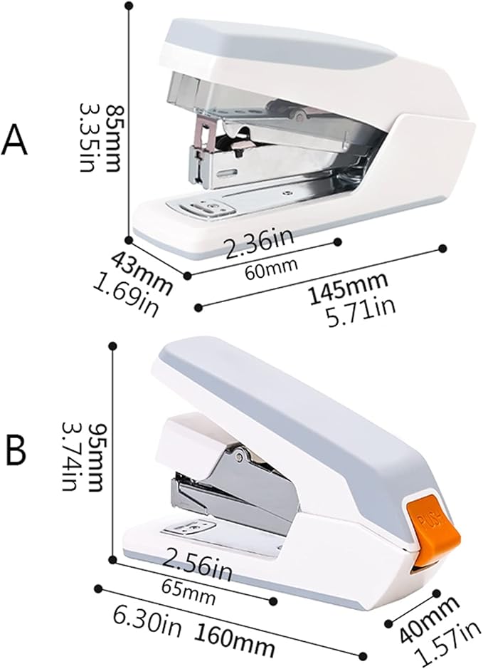 Stapler Stapler Desktop Stapler Multifunctional Manual Stapler 25/50 Sheet Capacity Office Stapler with 1000 Staples Student Supplies Office Stapler (Color : 2, Size : B)