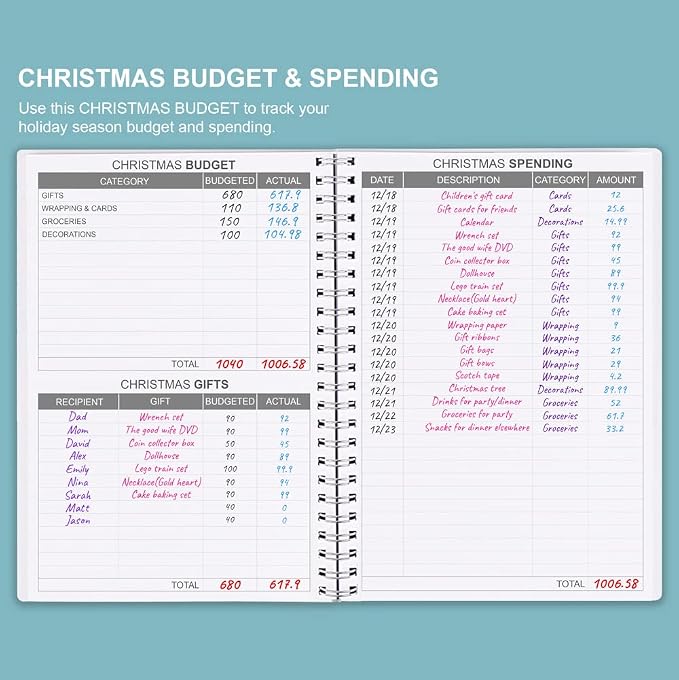 Budget Planner - Monthly Finance Organizer with Expense Tracker Notebook to Manage Your Money Effectively, Undated Finance Planner/Account Book, Start Anytime, 1 Year Use, A5, Floral