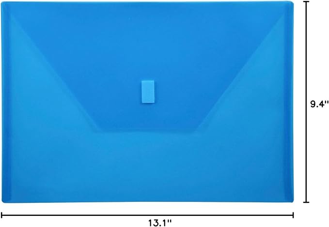 Lion Design-R-Line Poly Envelope, 9-3/8 x 13 Inches, Transparent Blue, 1 Envelope (22080-BL)