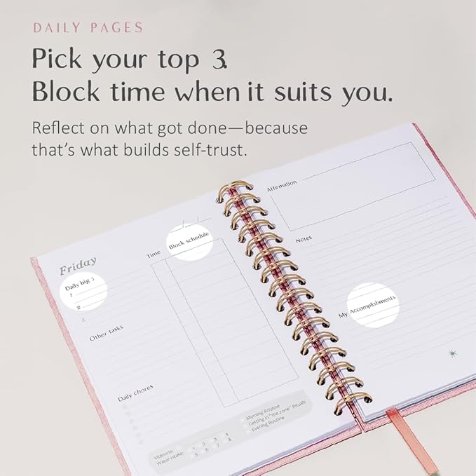 The ADHD Planner - Undated Daily Weekly Schedule Organizer Journal for Disorganized People - Habit Tracker Record Emotions & Mood - Academic Goals - Structure & Focus for Adults Brains (Spiral)