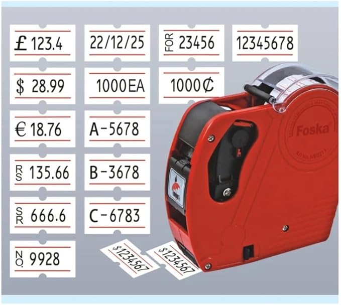 10 Rolls of White Price Labels 21x12mm (5000 Labels Total)