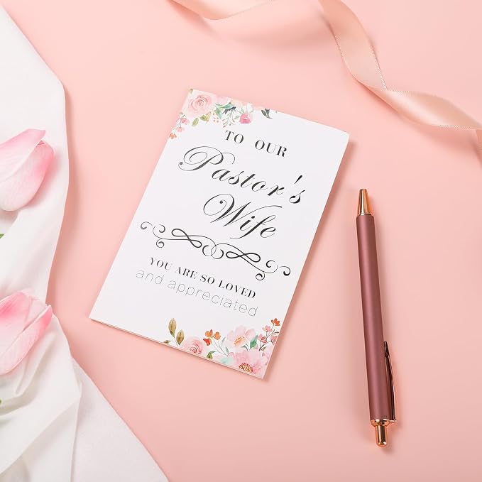 Gifts for Pastor Wife, Pastors Wife Appreciation Gifts 7pcs Set, 20oz Tumbler Leather Journal Cards Signs Pen Bookmark for Christian Christmas Birthday Retirement Anniversary