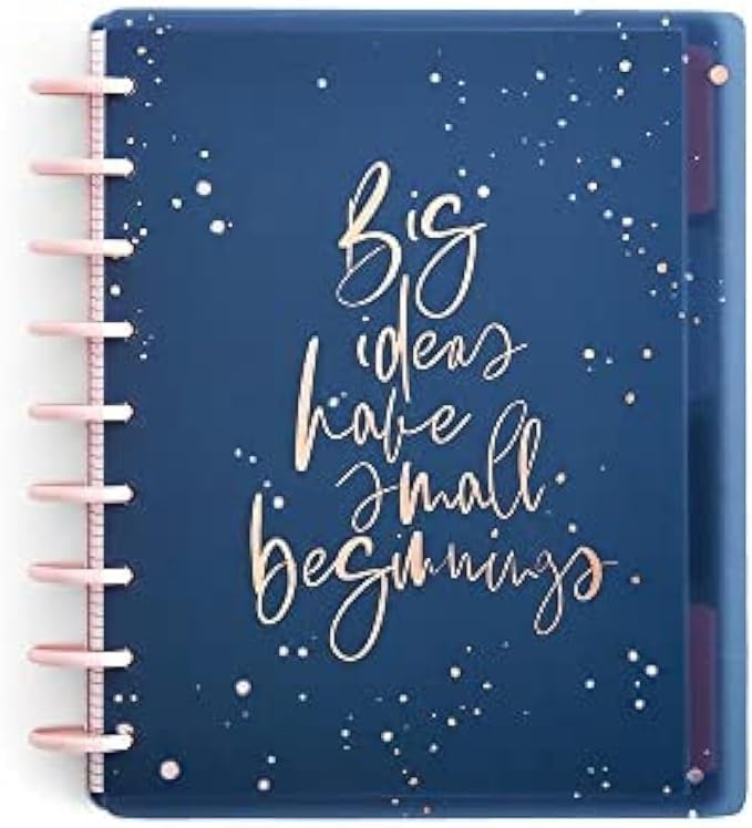 Happy Planner Plans + Notes 12-Month Undated Monthly Planner and Notebook Combined, Classic Size, 7 Inches by 9 1/4 Inches, Big Ideas
