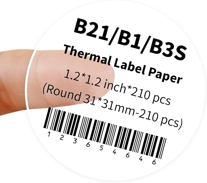 NIIMBOT B21 Black Label Maker and 2 Rolls Tape Bundle