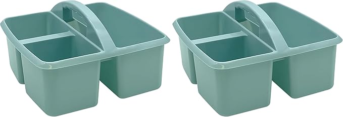 Teacher Created Resources Plastic Storage Caddy, Calming Blue (Pack of 2)