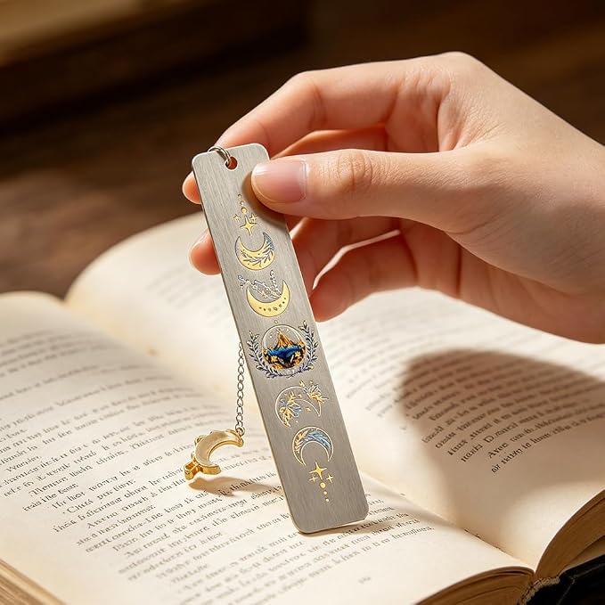 Acotar FAE Romance Metal Bookmark,The Night Court Feysand Fantasy Bookmarks,Reading Gift for Women Book Lovers and Fans of The Court of Thorns and Roses (Yellow Acotar)