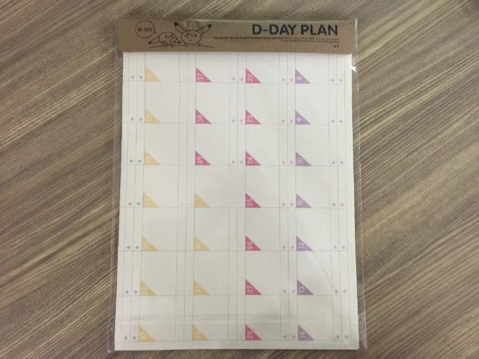 Daily To-Do Planner Sheet 4 Pack, 100 Days Countdown Schedule Wall Calendars Behavior Chart,Daily Weekly Months Planner Goals Organizer Sheet