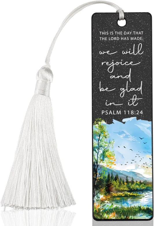 Christian Joy - Inspiring Bookmark, Inspirational Gift for Believers, Uplifting Gift for Spiritual Readers, Spiritual Bookish Present, Unique Landscape & Scripture Design Bookmark, WCB86