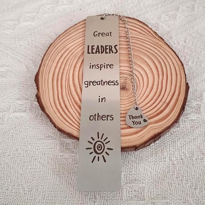 Thank You Boss Appreciation Gifts Bookmarks for Women Men Great Leaders Inspire Greatness in Others Bookmarker for Manager Supervisor Mentor Leaving Going Away Gifts for Boss Leader