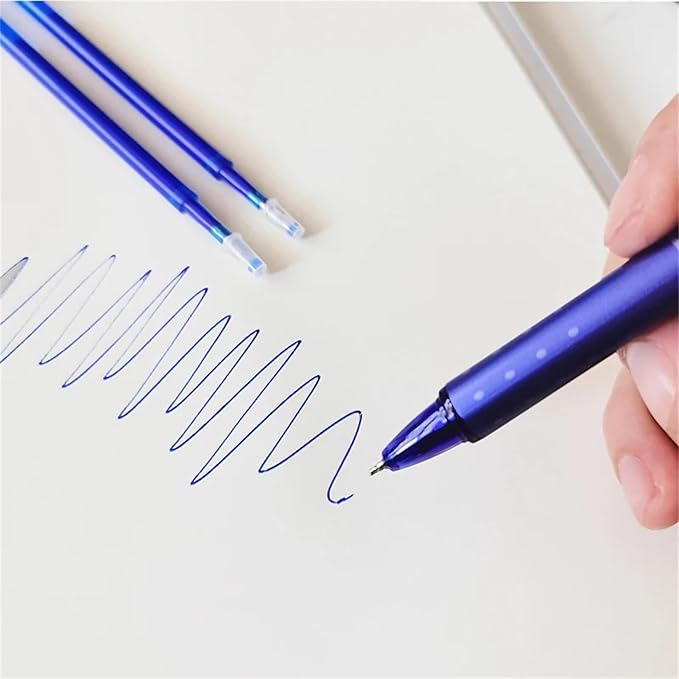 Erasable Gel Ink Pens Erasable Retractable Pens 0.5mm Black Blue Ink Smooth Writing Pen Office Supplies School Office Pen for Women Men Girls Boys (Blue Ink-6Pcs)