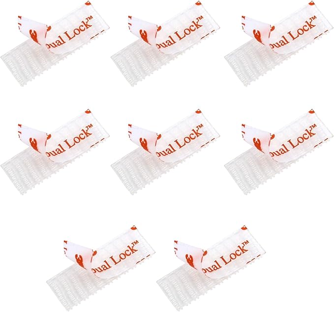 EZ Pass/IPass/IZoom Toll Tag Fastlane Mounting Kit - 8 Pcs (4 Sets) Reclosable Fastener Peel and Stick Adhesive Dual Lock Tape Strips