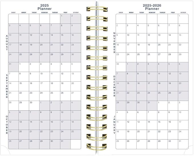 Blueline® Essential Academic Daily/Monthly Planner, August 2025 to July 2026, Twin-Wire Binding, Poly Cover, 8" x 5", Blossom Design, White (CA214PG.01-26)