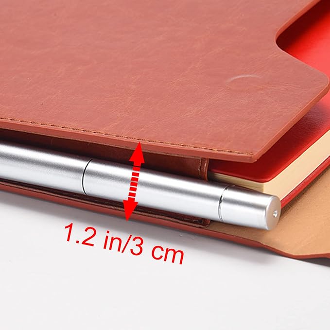 VANRA 1 Piece File Folders PU Leather Expanding Document Holder File Jacket Filing Envelope for A4 Letter Size Paper with Invisible Magnetic Closure Brown