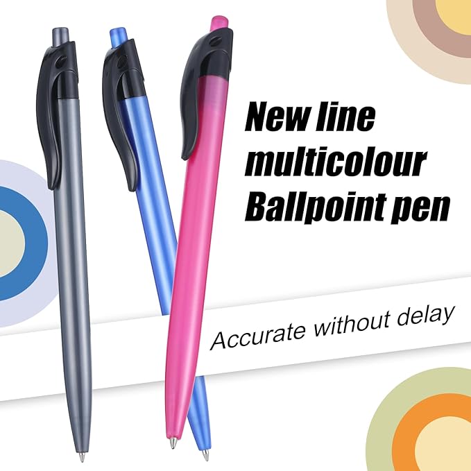 Yuxingrong Retractable Black Ballpoint Pen for Smooth Writing 1.0mm Medium Pack of 50 Black Ink Pen, Click Black Pens Bulk with Comfort Grip, Idea for Journaling, Planner, Note Taking