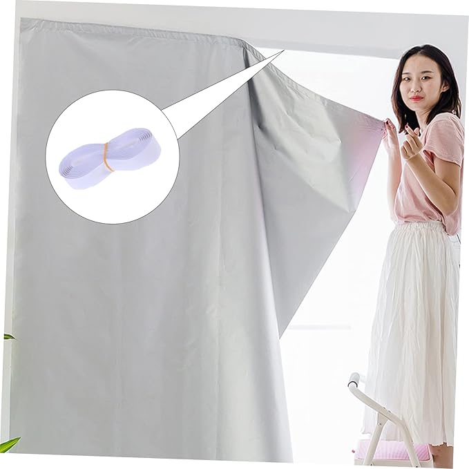 HOMSFOU 4 Sets Self-Adhesive Hook and Loop Tape Strips Heavy Duty Double-Sided Adhesive for Home Organization Strong Bonding for Crafts and Daily Use
